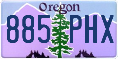 OR license plate 885PHX