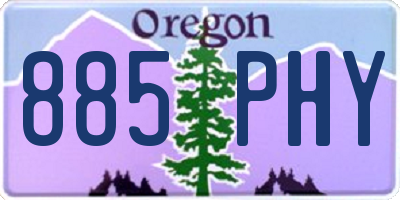 OR license plate 885PHY