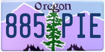 OR license plate 885PIE