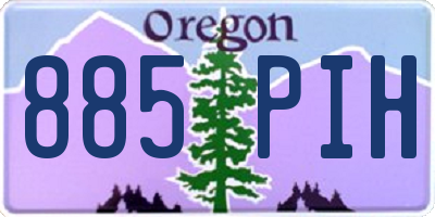 OR license plate 885PIH