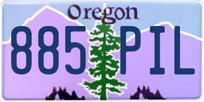 OR license plate 885PIL