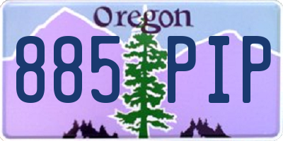 OR license plate 885PIP