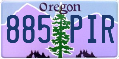 OR license plate 885PIR