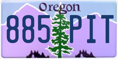 OR license plate 885PIT