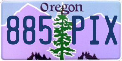 OR license plate 885PIX
