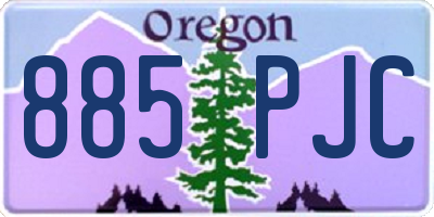 OR license plate 885PJC