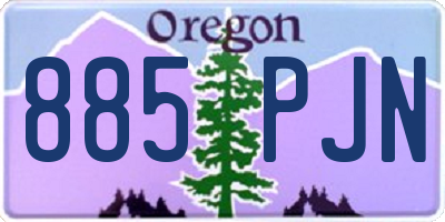 OR license plate 885PJN