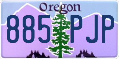 OR license plate 885PJP