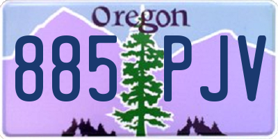 OR license plate 885PJV