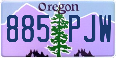 OR license plate 885PJW