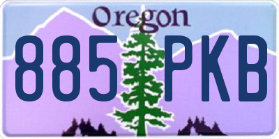 OR license plate 885PKB
