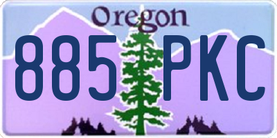 OR license plate 885PKC