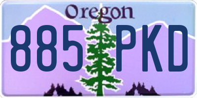 OR license plate 885PKD