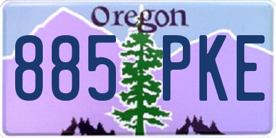 OR license plate 885PKE
