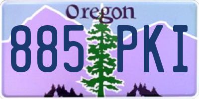 OR license plate 885PKI