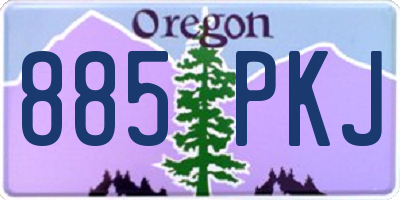 OR license plate 885PKJ