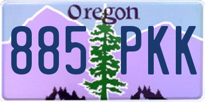 OR license plate 885PKK
