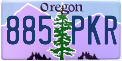 OR license plate 885PKR