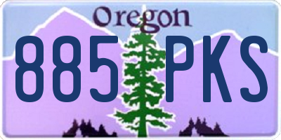 OR license plate 885PKS