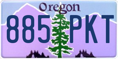 OR license plate 885PKT