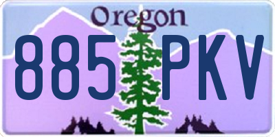 OR license plate 885PKV