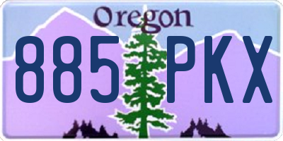 OR license plate 885PKX
