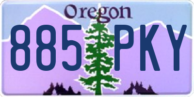 OR license plate 885PKY