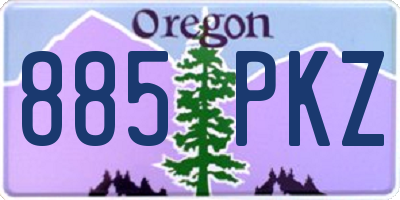 OR license plate 885PKZ