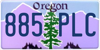 OR license plate 885PLC