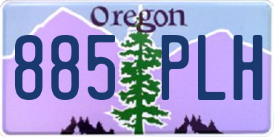OR license plate 885PLH