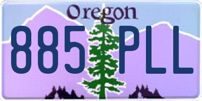 OR license plate 885PLL