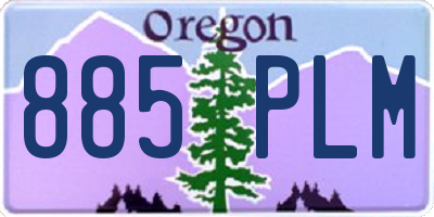 OR license plate 885PLM
