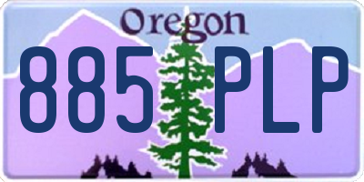 OR license plate 885PLP