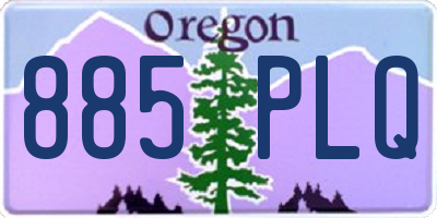 OR license plate 885PLQ