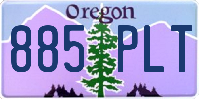 OR license plate 885PLT