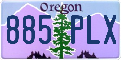 OR license plate 885PLX