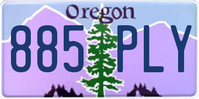 OR license plate 885PLY