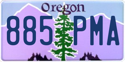OR license plate 885PMA