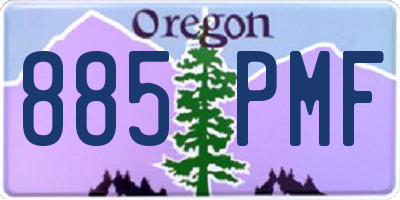 OR license plate 885PMF
