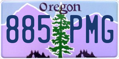 OR license plate 885PMG