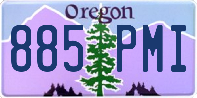 OR license plate 885PMI