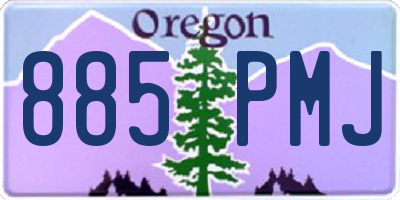 OR license plate 885PMJ