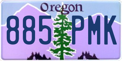 OR license plate 885PMK