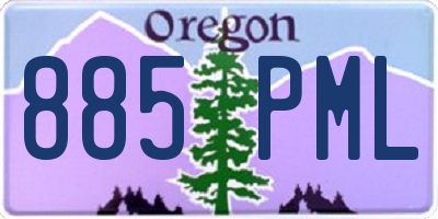 OR license plate 885PML
