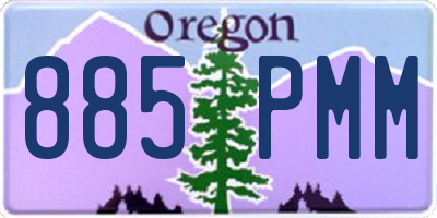 OR license plate 885PMM