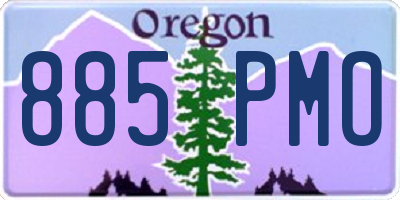 OR license plate 885PMO