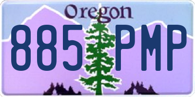 OR license plate 885PMP