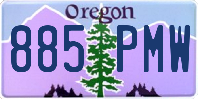 OR license plate 885PMW