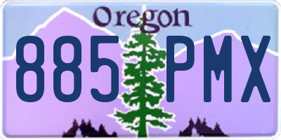 OR license plate 885PMX
