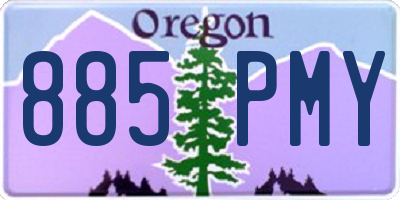 OR license plate 885PMY